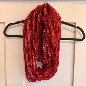 Elegant Red Infinity Scarf for Women